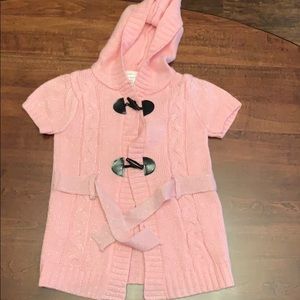 Pink glitter toggle sweater 24 months